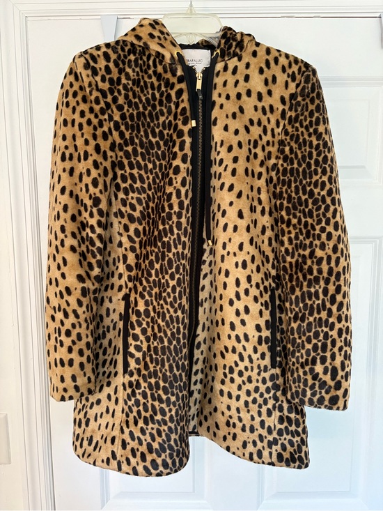 Zara Jackets & Blazers - Zara Leopard-Print Hooded Teddy Coat in Tan and Black